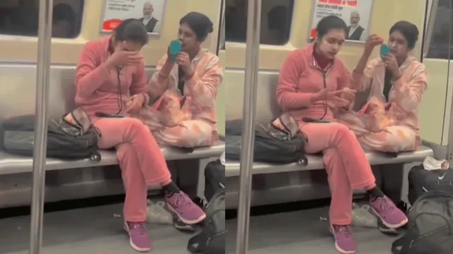 video-of-girls-doing-makeup-in-delhi-metro-goes-viral-internet-finds-it-normal